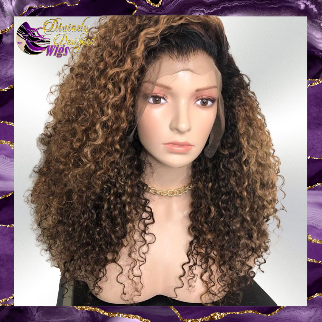 Aisha ’Custom Ombre Lace Front Deep Curl