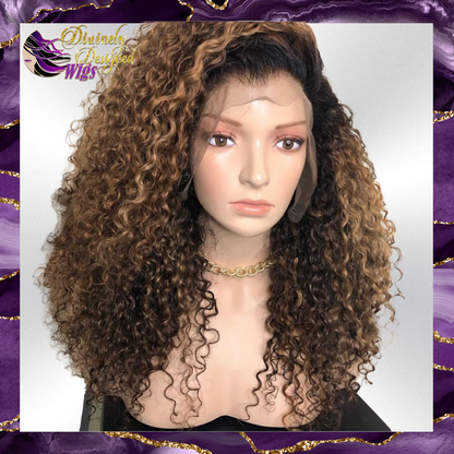 Aisha ’Custom Ombre Lace Front Deep Curl