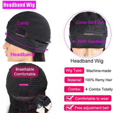 Load image into Gallery viewer, Prissy- Headband Style No Lace Body WAVE , 100% Human Hair

