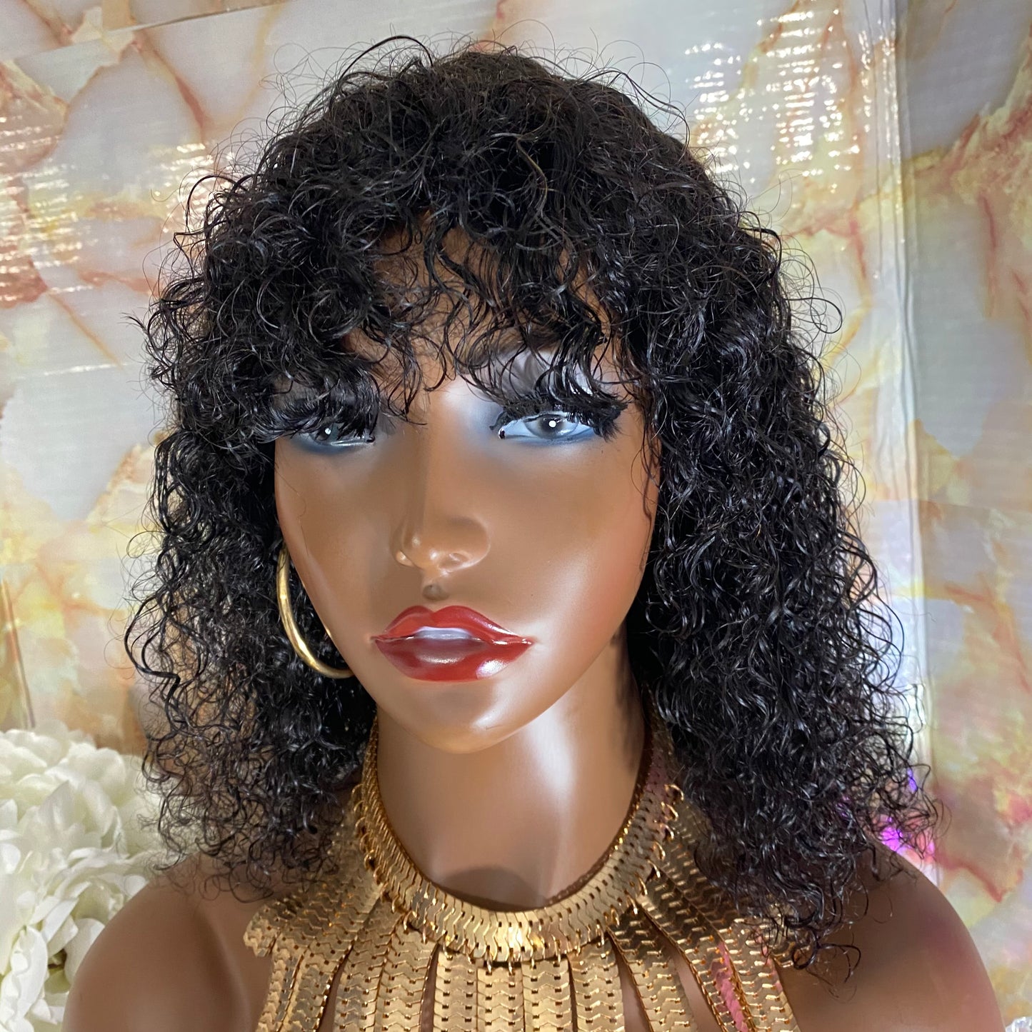 Tanee' No Lace Curly China Bang