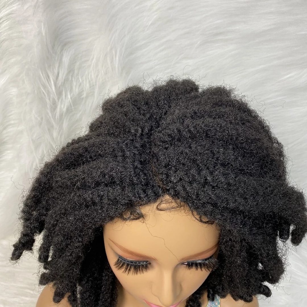 Stasha-  16 Inch  braided bob style, Synthetic Lace Front Closure