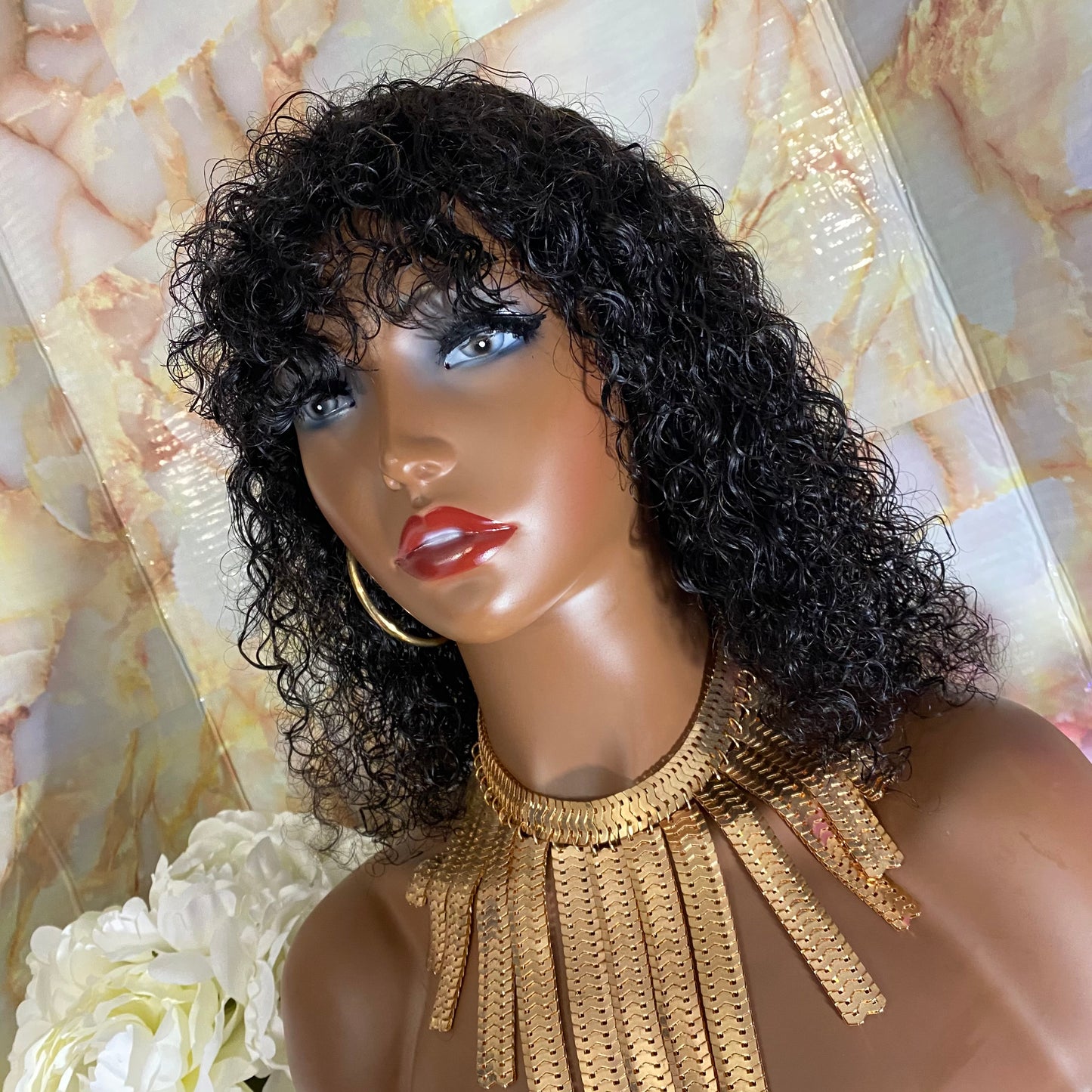 Tanee' No Lace Curly China Bang