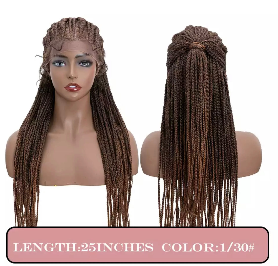 Starry-  25 Inch Cornrow braided style, Synthetic Lace Front Closure (PRE-ORDER)